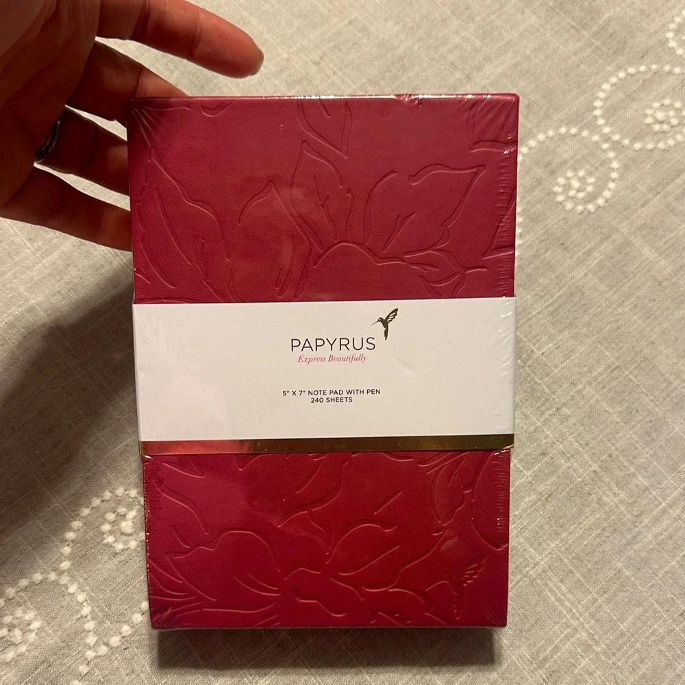 Papyrus 5” x 7” notepad with pen